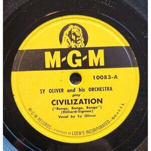 Sy Oliver Johnny Bond 78 10" MGM  Civilization / You Can't Tell The Depth